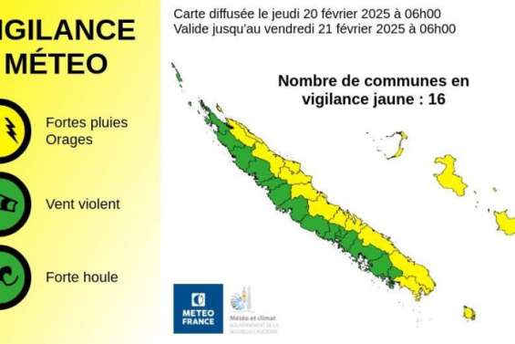 Vigilance jaune aux fortes pluies cette nuit, nouvelle dépression tropicale surveillée de près