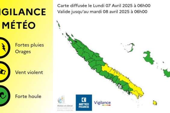 Sept communes en vigilance jaune aux fortes pluies