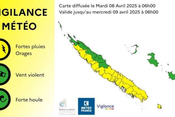 22 communes placées en vigilance jaune aux fortes pluies et aux orages