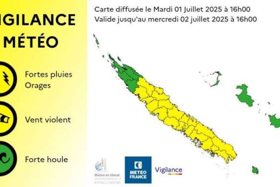 [Mise à jour] 23 communes placées en vigilance jaune aux vents violents, aux fortes pluies et aux orages