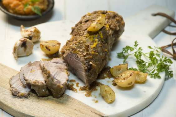 [MAGAZINE]  Légumes rôtis, filet mignon au gingembre et charlotte chocolat pomme liane : les recettes du week-end