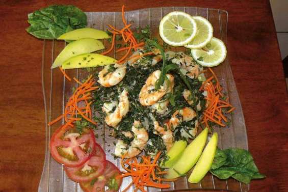 [MAGAZINE]  Les recettes du week-end : brochettes de crevettes, crevettes aux chou kanak et pancake de patate douce