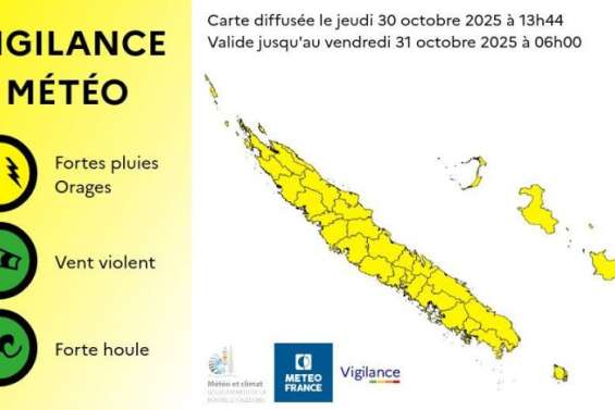 Tout le pays en vigilance jaune aux orages et aux fortes pluies