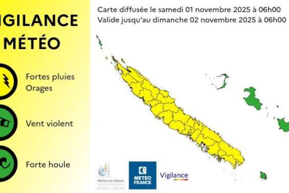La Grande Terre en vigilance jaune aux orages et aux fortes pluies