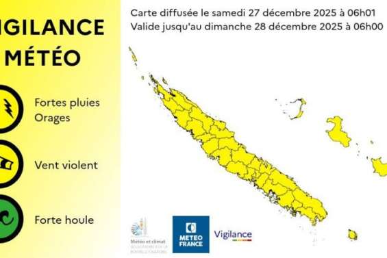 L'ensemble du pays placé en vigilance jaune aux fortes pluies et vent violent