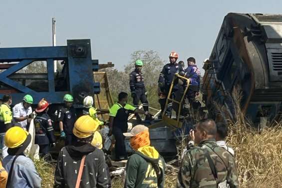 Thaïlande : au moins 22 morts dans un accident de train