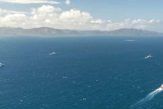 Les quatre bâtiments de la Marine nationale réunis pour la première fois pour l’exercice Cagou