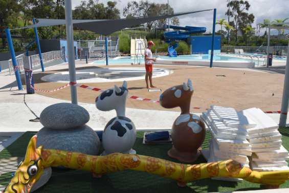 Le coin ludique  du centre aquatique  en travaux