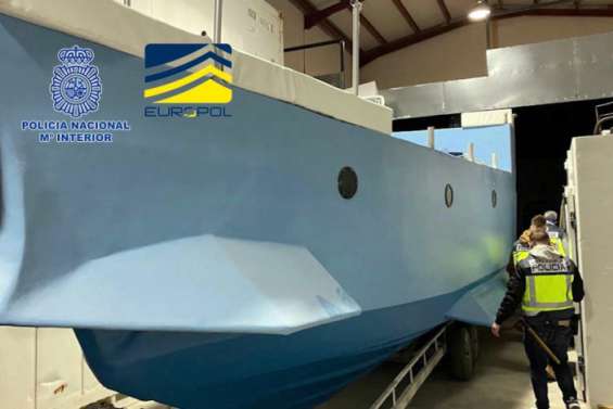 Saisie du premier « narco sous-marin » fabriqué en Europe