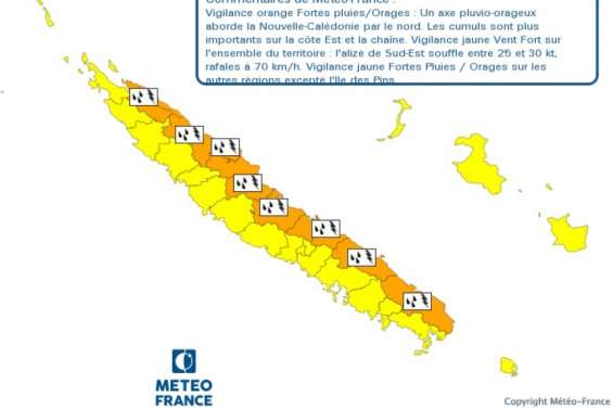 Vigilance fortes pluies et vent partout sur l'ensemle du pays