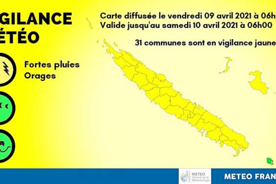 La dépression devrait traverser la Grande Terre dans la nuit de samedi à dimanche