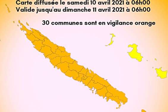 Trente communes placées en vigilance orange