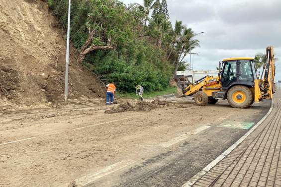 Nouméa : éboulement au Rocher à la Voile, les voies de circulation rouvertes