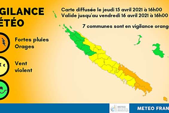 Sept communes en vigilance orange 