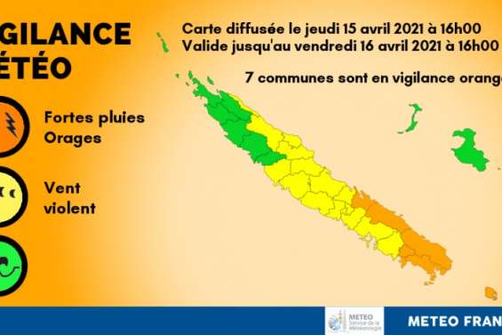 Sept communes en vigilance orange 