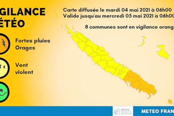 8 communes en vigilance orange fortes pluies et vents violents