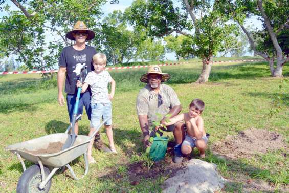 Cinq cents arbustes mis en terre à Poé, face à la Mutuelle des Fonctionnaires