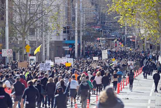 Des manifestations en Australie en pleine vague épidémique