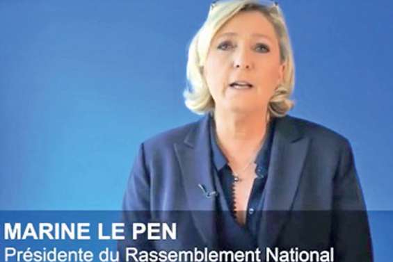 Une vidéo de Marine Le Pen en faveur de Descombels