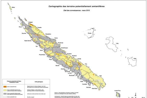 Opération de reconnaissance de l’amiante à l’état naturel