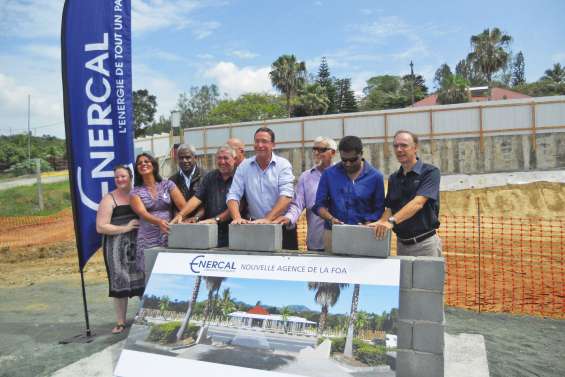 La première pierre de l’agence Enercal a été posée