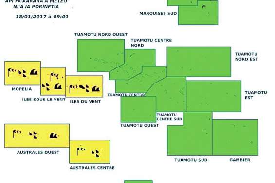Société et Australes en vigilance orange