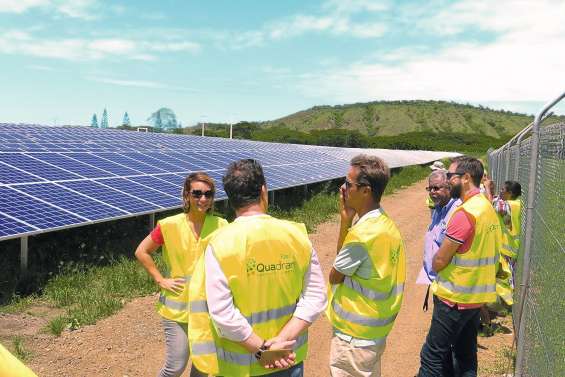 La centrale solaire sort de terre