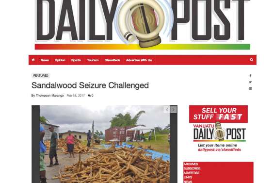 La saisie relance l’affaire du santal