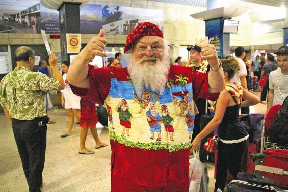 Le père Noël en vacances à Moorea
