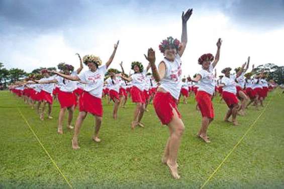 Un flashmob mondialde ’ori Tahiti
