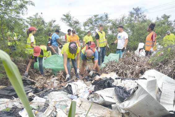 Des salariés du privé participent au nettoyage de la jetée
