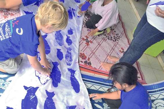 Les messages des élèves sur un cerf-volant