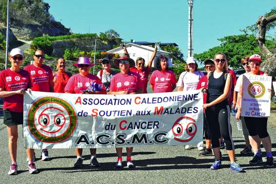 Une marche Team tout en rose