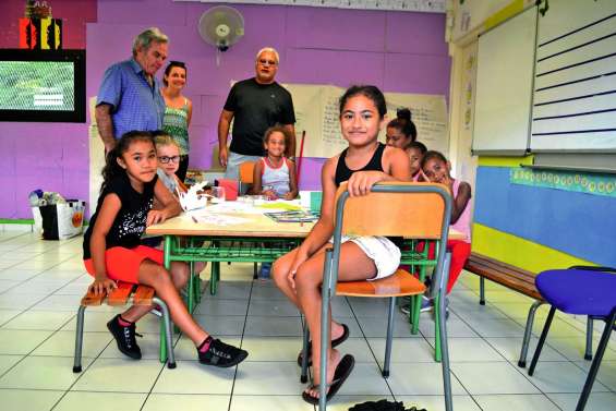 Le maire visite les centres de vacances