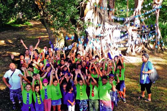 Les écoliers ont apporté  leurs gouttes à la Fête de l’eau