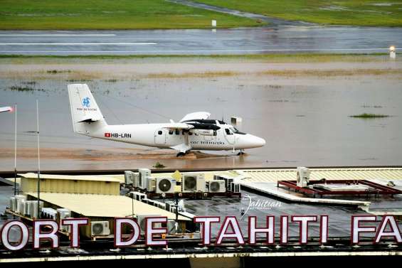 La piste de Faa’a praticable malgré la pluie