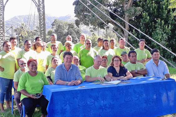 Lionnel Brinon présente sa liste, à la passerelle