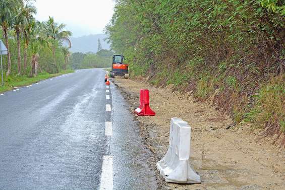 Des travaux sur la RP20, dans le col de Gouaro