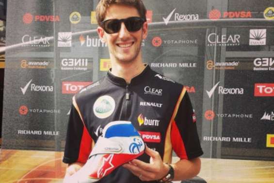 Grosjean aux couleurs des Bleus