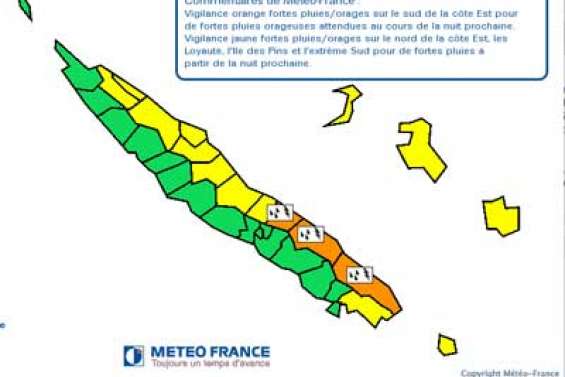 Fortes pluies : la côte Est en vigilance orange