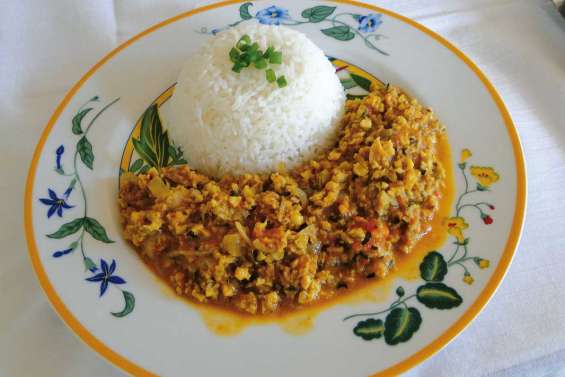 Trocas hachés au lait de coco