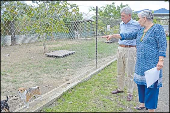 Pierre Frogier en visite à la Spanc
