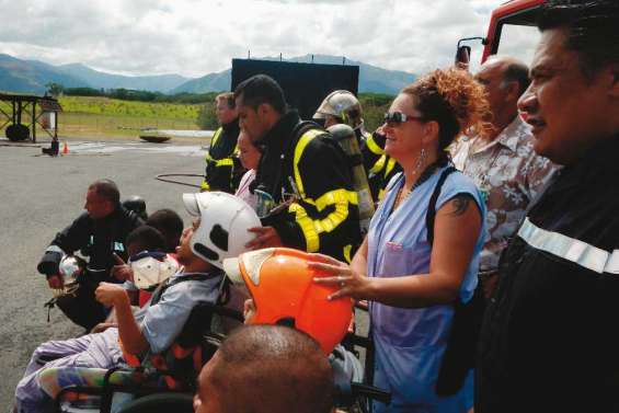 Les pompiers en démonstration