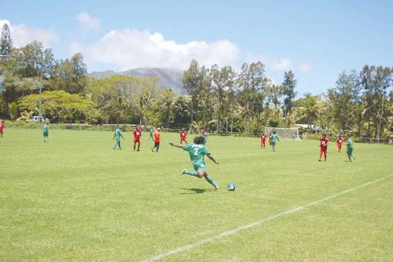 Le CA Saint-Louis teste  sa nouvelle pelouse