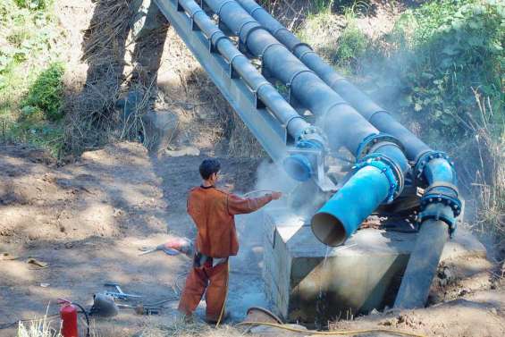 De l'eau mais encore des travaux