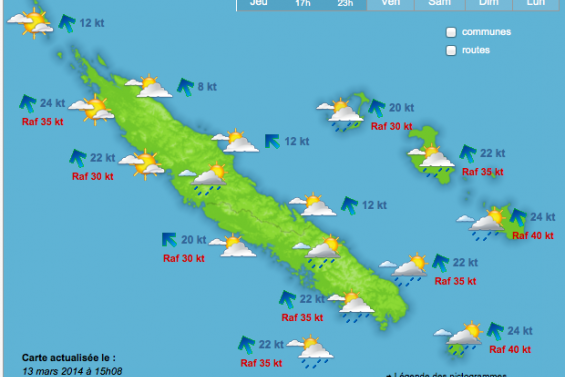 Vigilance orange sur Maré et l'Ile des Pins