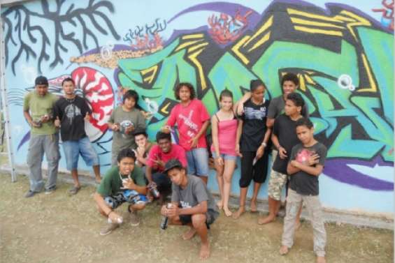 Les graffeurs en action