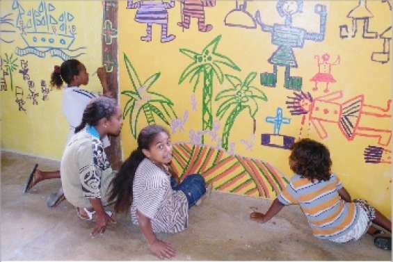 Cours d'histoire sur mur