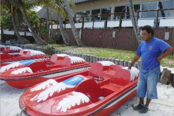 Des pédalos à Kuto