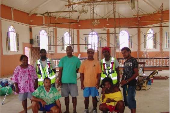 Le temple repeint avant Pâques